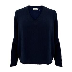 27 MILES Cashmere V-Neck Sweater Navy XS